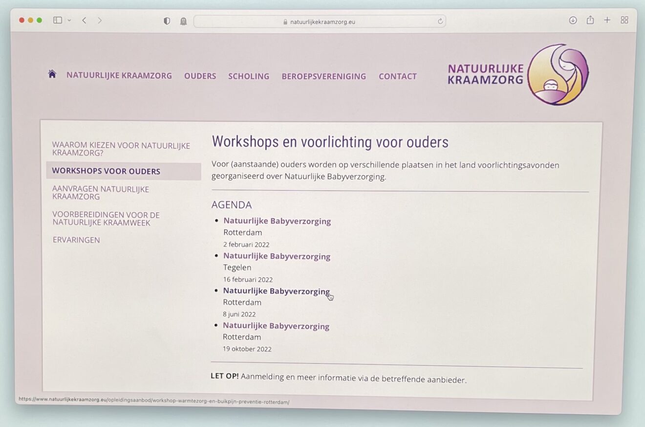 Voorlichting op Website